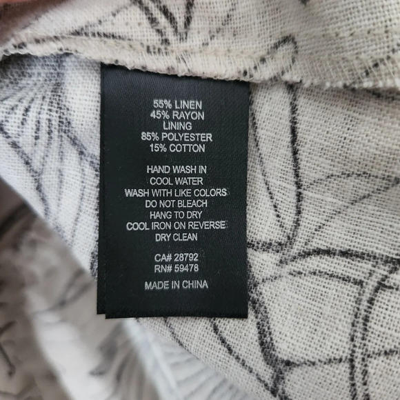 NWT House of Harlow 1960 | Linen Blend Tie Back Montsera Print Mini Dress - Sz S - Picture 11 of 12